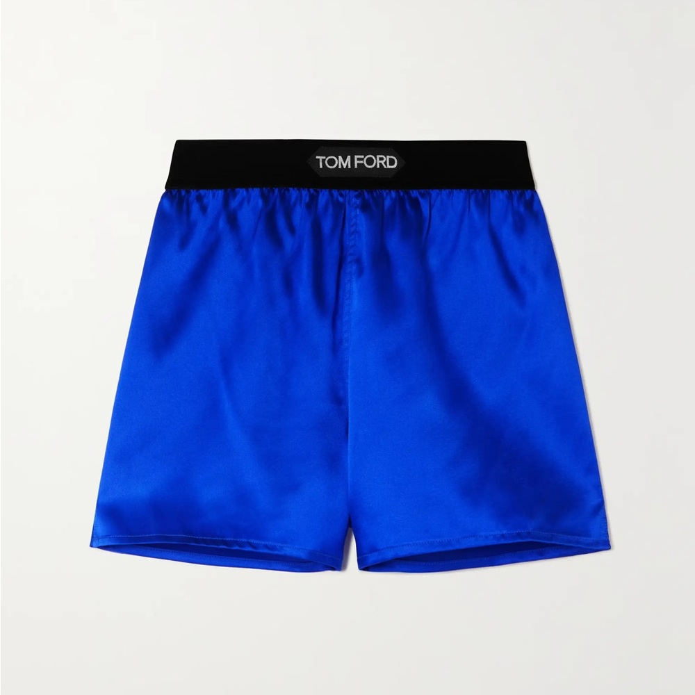 Tom Ford Royal Blue Satin Shorts